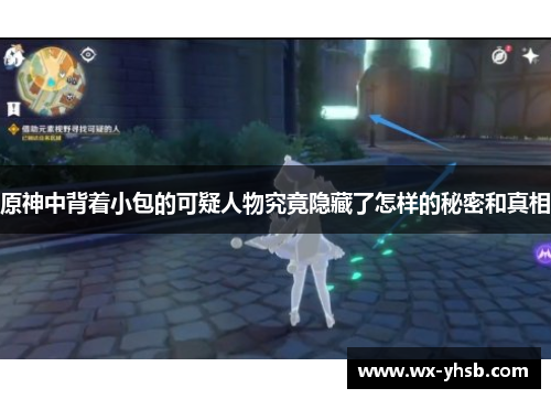 原神中背着小包的可疑人物究竟隐藏了怎样的秘密和真相